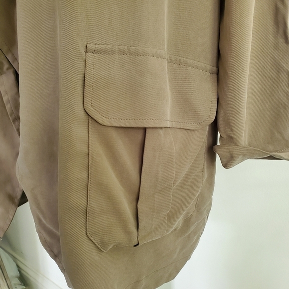 Trouve Lightweight Olive Drape Front Jacket - Picture 5 of 9